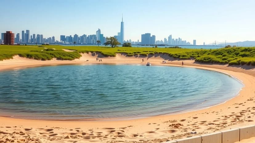 K1 Karlbergs strand där stan möter vattnet