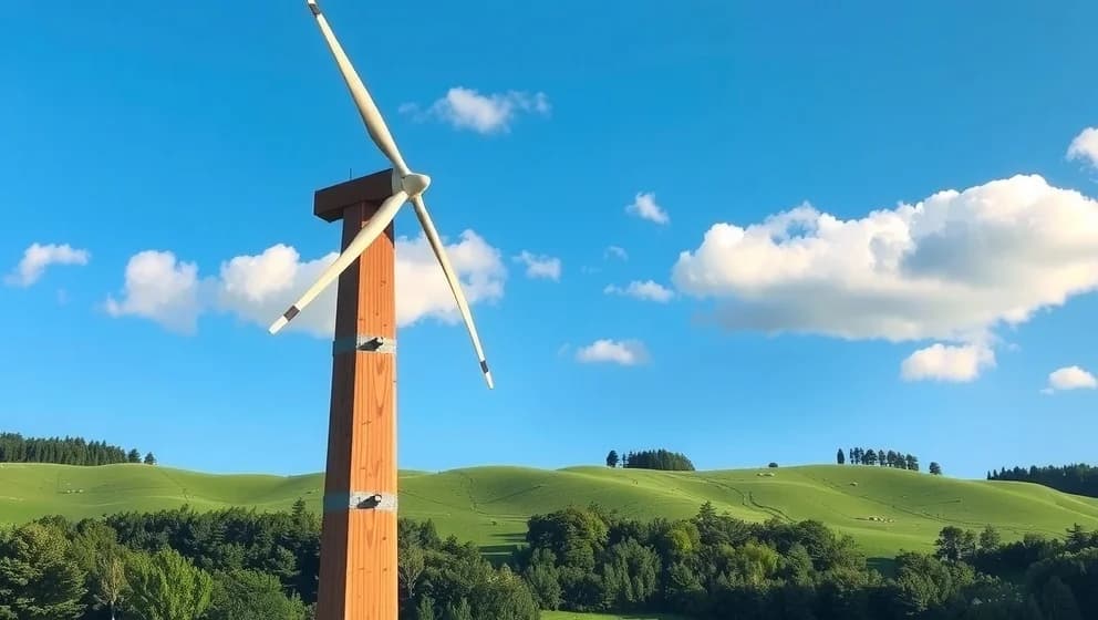 Vindkraftverk i trä skapar framtiden