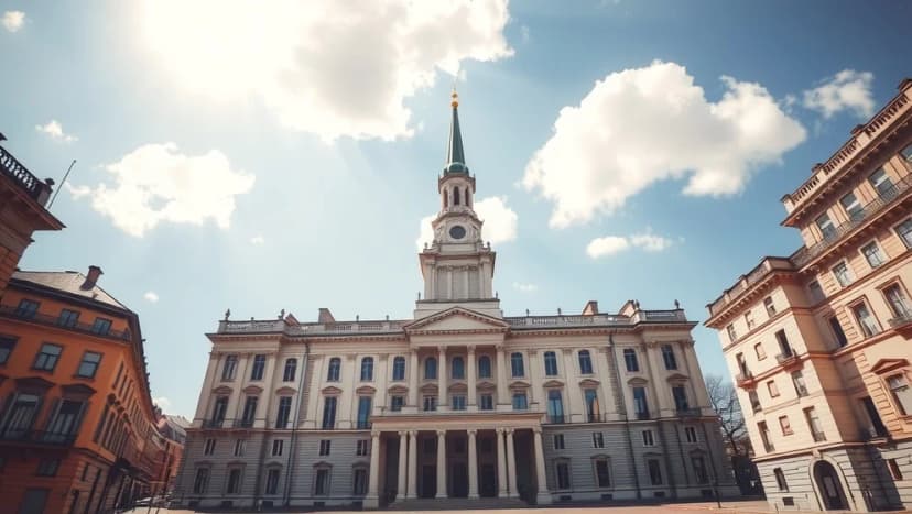 Warszawa högsta byggnad skjuter mot molnen